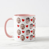Op maat gemaakte mok met babygezicht foto | Cadeau (Links)