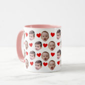 Op maat gemaakte mok met babygezicht foto | Cadeau (Voorkant links)