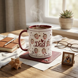 Op maat gemaakte mok met babygezicht foto cadeau v