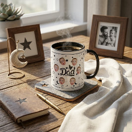 Op maat gemaakte mok met babygezicht foto cadeau v