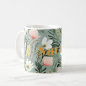 Op maat gemaakte mok met bloemendesign (Voorkant links)