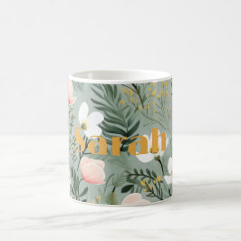 Op maat gemaakte mok met bloemendesign