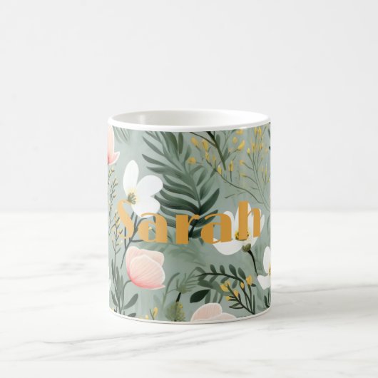 Op maat gemaakte mok met bloemendesign (Center)