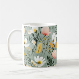 Op maat gemaakte mok met bloemendesign