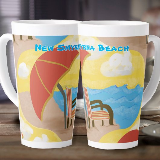 Op maat gemaakte mok met strandstoelontwerp voor k