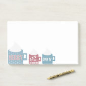 Op maat gemaakte mok voor Hot Chocolate Camp Post-it® Notes (Op bureau)