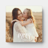 Op maat gemaakte 'Mom Established' moderne script  Fotoplaat (Voorkant)
