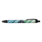 Op maat gemaakte monogram abstract blauwgroene pen (Bovenkant)