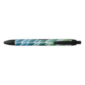 Op maat gemaakte monogram abstract blauwgroene pen (Achterkant)
