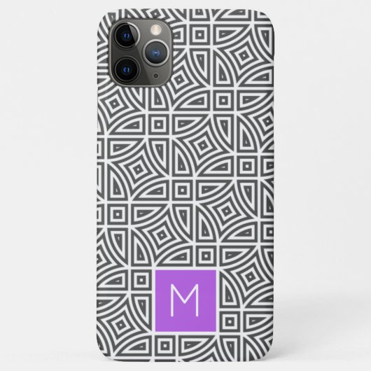 Op maat gemaakte monogram Abstract Patroon telefoo Case-Mate iPhone Case (Achterkant)
