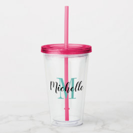 Op maat gemaakte monogram acryl tumbler glazen