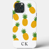 Op maat gemaakte monogram ananas Case-Mate iPhone Case (Achterkant)