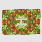Op maat gemaakte monogram eerste naam moestuin tom golfhanddoek (Horizontaal)