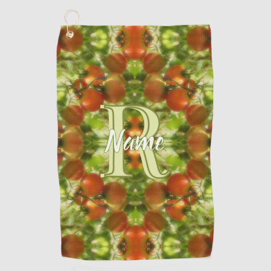 Op maat gemaakte monogram eerste naam moestuin tom golfhanddoek (Voorkant)