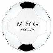 Op maat gemaakte monogram en datum gepersonaliseer voetbal (Voorkant)