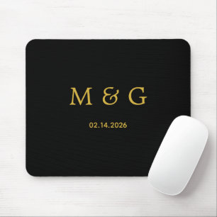Op maat gemaakte monogram en datum persoonlijk sti muismat