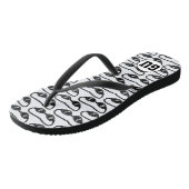 Op maat gemaakte monogram flip flops met zwembril (Schuin)