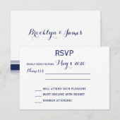 Op maat gemaakte monogram genavige huwelijks-RSVP- RSVP Kaartje (Voorkant / Achterkant)