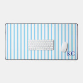 Op maat gemaakte monogram gestreepte werkruimte ge bureaumat (Keyboard & Muis)