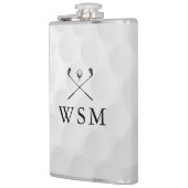 Op maat gemaakte monogram golfbal heupfles (Links)
