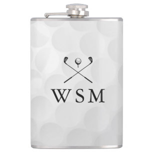 Op maat gemaakte monogram golfbal heupfles