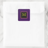 Op maat gemaakte monogram goth gestreepte sticker (Tas)