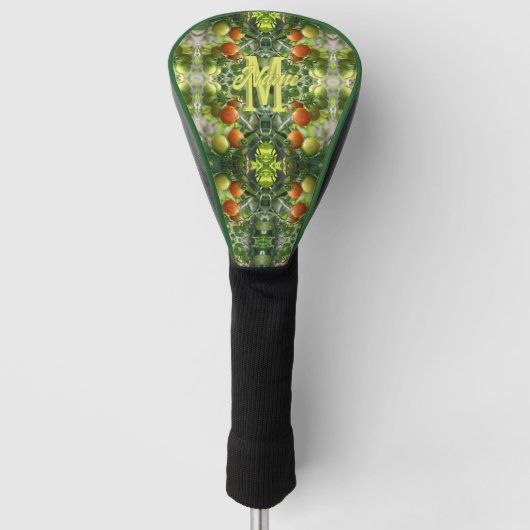 Op maat gemaakte monogram initiaal naam cherrytoma golfheadcover (Voorkant)