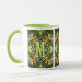 Op maat gemaakte monogram initiaal naam cherrytoma mok
