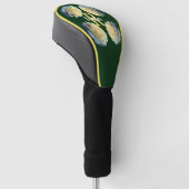 Op maat gemaakte monogram initiaal naam gele rozen golfheadcover (Schuin)