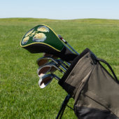Op maat gemaakte monogram initiaal naam gele rozen golfheadcover (Insitu)
