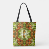 Op maat gemaakte monogram initiaal naam moestuin t tote bag (Achterkant)