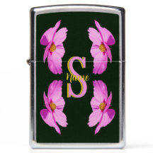 Op maat gemaakte monogram initiaal naam Roze Cosmo