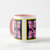 Op maat gemaakte monogram initiaal naam Roze Cosmo Mok (Voorkant links)
