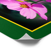 Op maat gemaakte monogram initiaal naam Roze Cosmo Poster (Hoek)