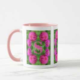 Op maat gemaakte monogram initiaal naam Roze Zinni Mok