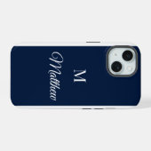 Op maat gemaakte monogram iPhone-hoes iPhone 15 Case (Achterkant horizontaal)