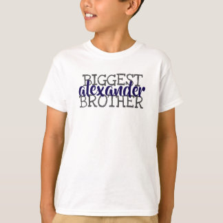 Op maat gemaakte monogram jongens bijpassende broe t-shirt