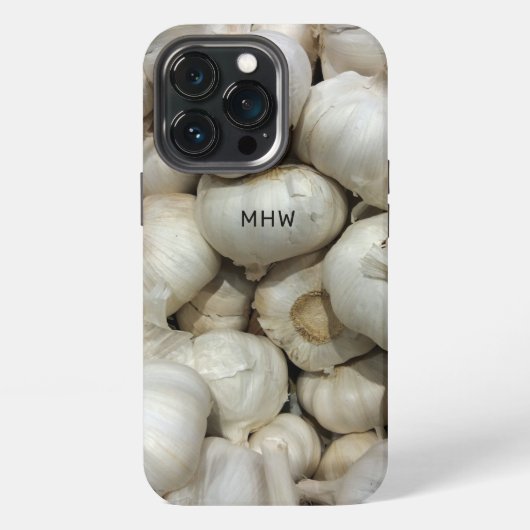 Op maat gemaakte monogram knoflook telefoonhoesjes iPhone hoesje (Achterkant)