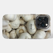 Op maat gemaakte monogram knoflook telefoonhoesjes iPhone hoesje (Achterkant horizontaal)