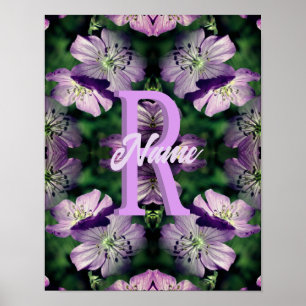 Op maat gemaakte monogram met uw eerste naam Geran Poster