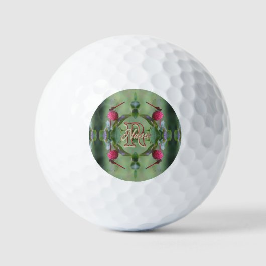 Op maat gemaakte monogram met uw eerste naam libel golfballen (Voorkant)