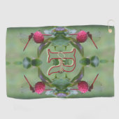 Op maat gemaakte monogram met uw eerste naam libel golfhanddoek (Horizontaal)