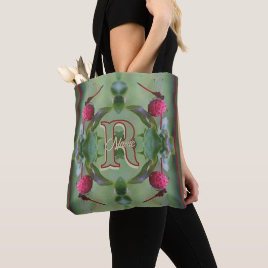 Op maat gemaakte monogram met uw eerste naam libel tote bag (Dichtbij)
