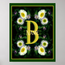 Op maat gemaakte monogram met uw eerste naam margr poster