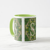Op maat gemaakte monogram met uw eerste naam natuu mok (Voorkant links)