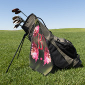 Op maat gemaakte monogram met uw eerste naam Rode Golfhanddoek (Groen)