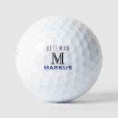 Op maat gemaakte monogram naam getuige golfballen (Voorkant)