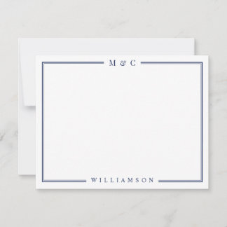 Op maat gemaakte monogram notitiekaart