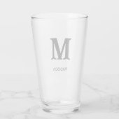 Op maat gemaakte monogram- of naam-bierglas glas (Achterkant)