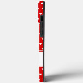 Op maat gemaakte monogram opvallend rood en wit iP Case-Mate iPhone Case (Achterkant / Links)